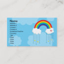 Search for rain cloud business cards Rainbow