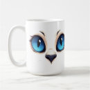 Search for cartoon eyes mugs Kawaii cat