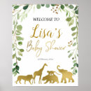 Search for safari baby shower welcome signs Greenery