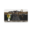 Search for horseshoe wedding return address labels Country