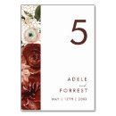 Search for fall marsala floral wedding table cards For her