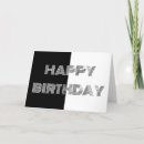 Search for black and white birthday cards Typography