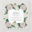 Search for vintage 80th birthday invitations Flowers