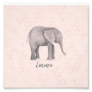 Search for pink and gray elephant nursery art Cute