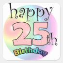 Search for happy 25th birthday stickers Party