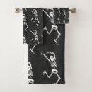 Search for funny bath towels Black and white