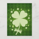 Search for a four leaf clover postcards St patrick