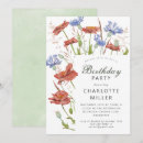 Search for poppies birthday invitations Rustic