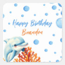 Search for cute dolphin stickers Under the sea