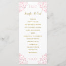 Search for pink wedding programs Gold