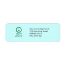 Search for peaceful return address labels Blue