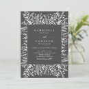 Search for white floral wedding invitations Black and white