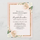 Search for rose gold graduation invitations Floral