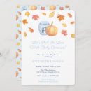 Search for fall in love baby boy shower invitations Autumn leaves