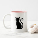 Search for black cat silhouette mugs Cute