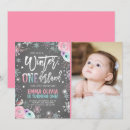 Search for winter 1st birthday invitations Girl