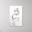 Search for dragon canvas prints Black and white