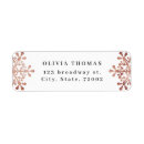Search for faux rose gold return address labels Simple