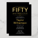 Search for fifty and fabulous 50th birthday invitations Elegant birthday party