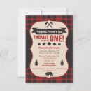 Search for flannel birthday invitations Bear