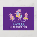Search for girls unicorn 5th birthday invitations Purple