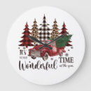 Search for red truck clocks Watercolor