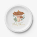 Search for mushrooms paper plates First birthday