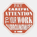 Search for safety stop stickers Attention