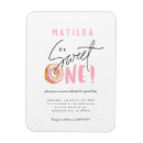 Search for sweet one doughnut birthday invitations Girly