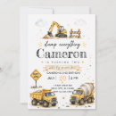 Search for construction dump birthday invitations Cement mixer