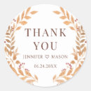 Search for fall leaves wedding stickers Terracotta