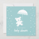 Search for umbrella baby boy shower invitations Bear