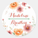 Search for bride and grooms names stickers Botanical