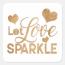 Search for love gold stickers Minimalist