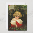 Search for vintage little girl christmas cards Victorian