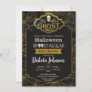 Search for gold halloween invitations Black and gold