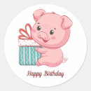 Search for happy pink pig stickers Farm