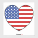 Search for large american flag stickers Heart