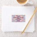 Search for blue red return address labels America