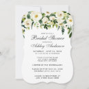 Search for green and white bridal shower invitations Botanical foliage