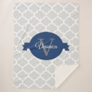 Search for moroccan quatrefoil pattern blankets Blue