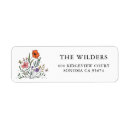 Search for retro floral return address labels Flowers