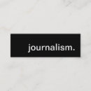 Search for journalism business cards Modern