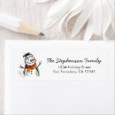 Search for happy snowman return address labels Fun