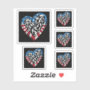 Search for blue and white stars stickers Heart