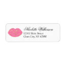 Search for gold lips return address labels Girly