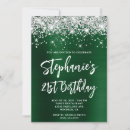 Search for silver 21st birthday invitations Girly