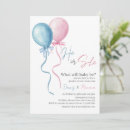 Search for pink blue balloon gender reveal invitations What will baby be