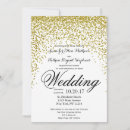 Search for gold confetti wedding invitations Formal