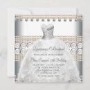 Search for gold dress gown sweet 16 invitations White